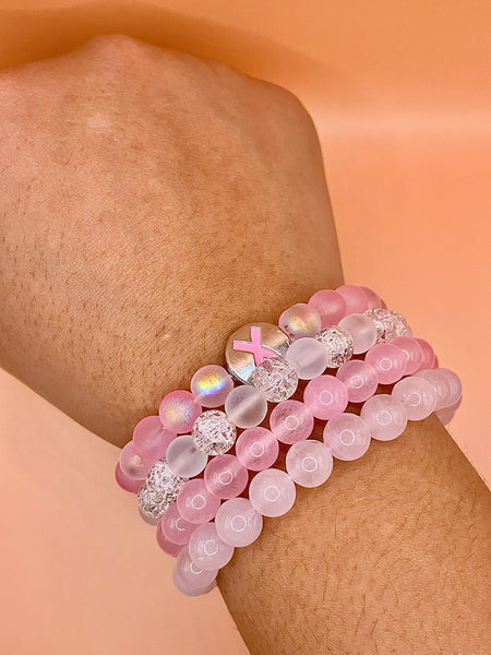 Pink dreams stacked bracelet